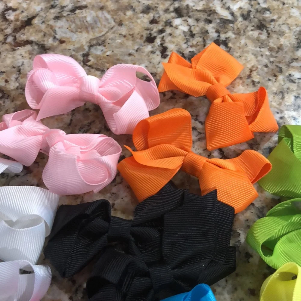 Colorful Kids Hair Bow Set 16